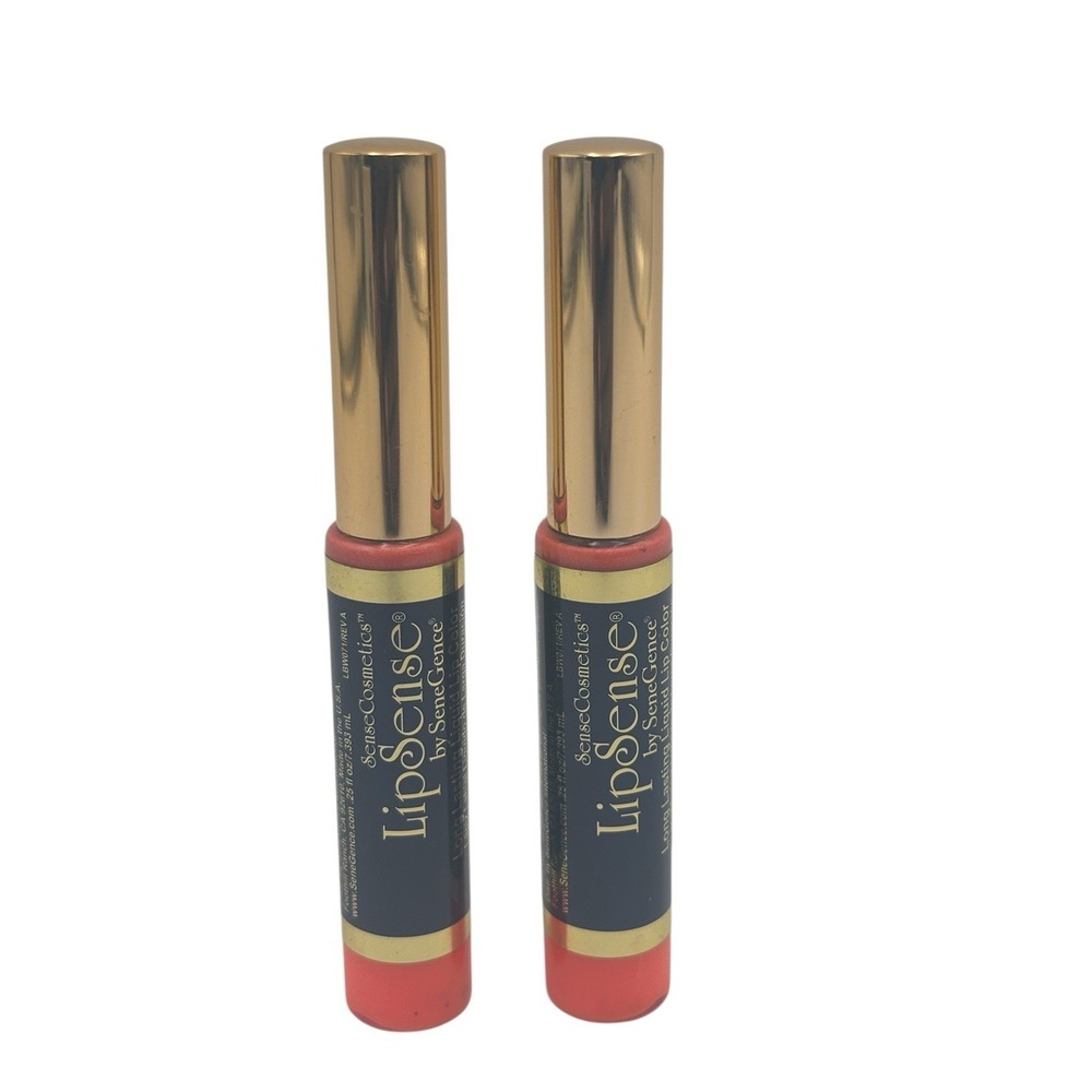 2 NEW SEALED LIPSENSE By SeneGence Long Lasting Liquid Lip Color Samon